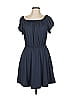 Black Halo Solid Blue Casual Dress Size 10 - photo 1