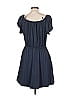 Black Halo Solid Blue Casual Dress Size 10 - photo 2