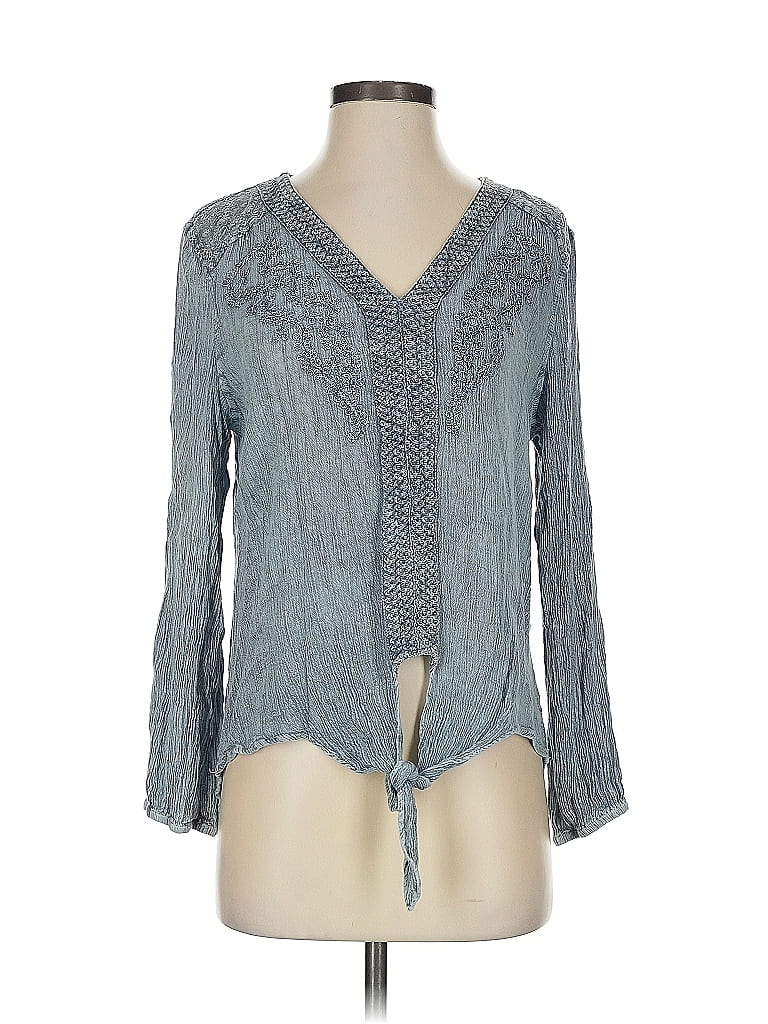 Pre-owned Nostalgia 3/4 Sleeve Blouse In Gray