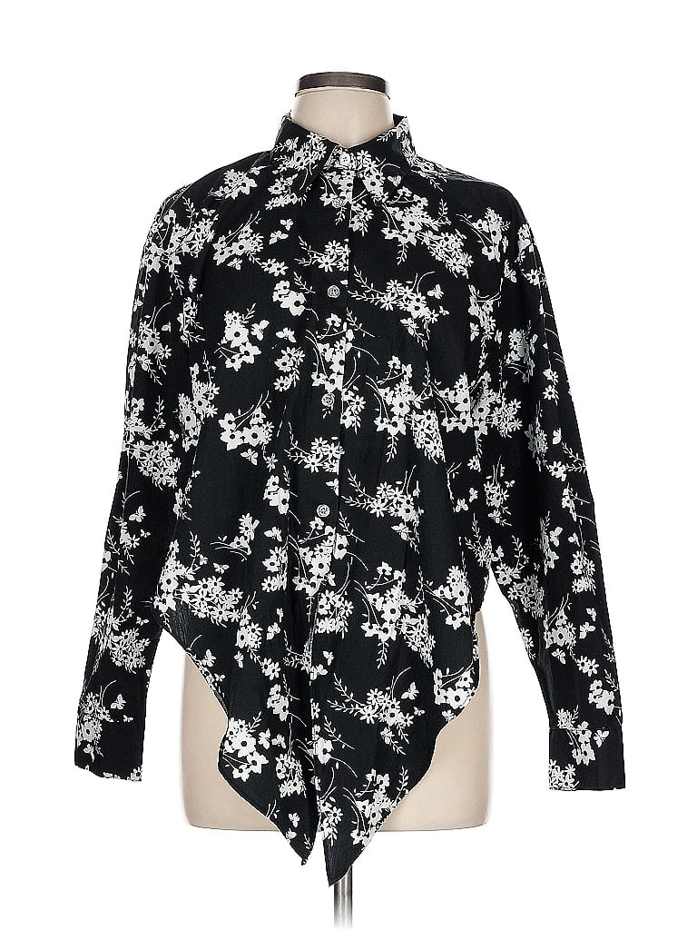 Pre-owned Michael Michael Kors Long Sleeve Blouse In Black