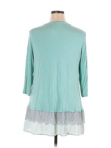 LOGO by Lori Goldstein 3/4 Sleeve Top (view 2)