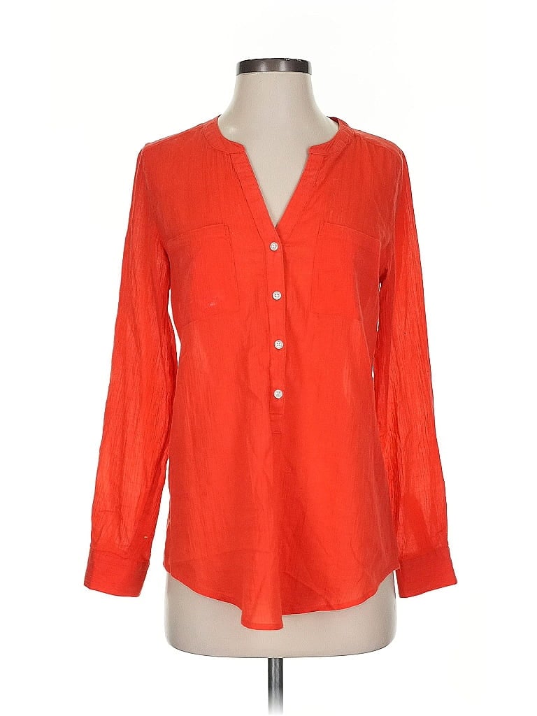 Pre-owned Old Navy Long Sleeve Blouse In Orange