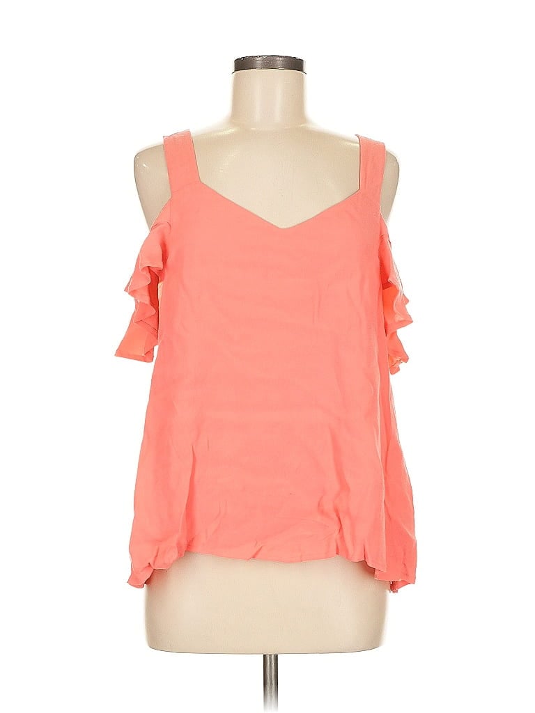 Click to view more detailed imagery on our partner's website Pre-owned Sanctuary Sleeveless Top Orange Cold Shoulder Neckline Tops