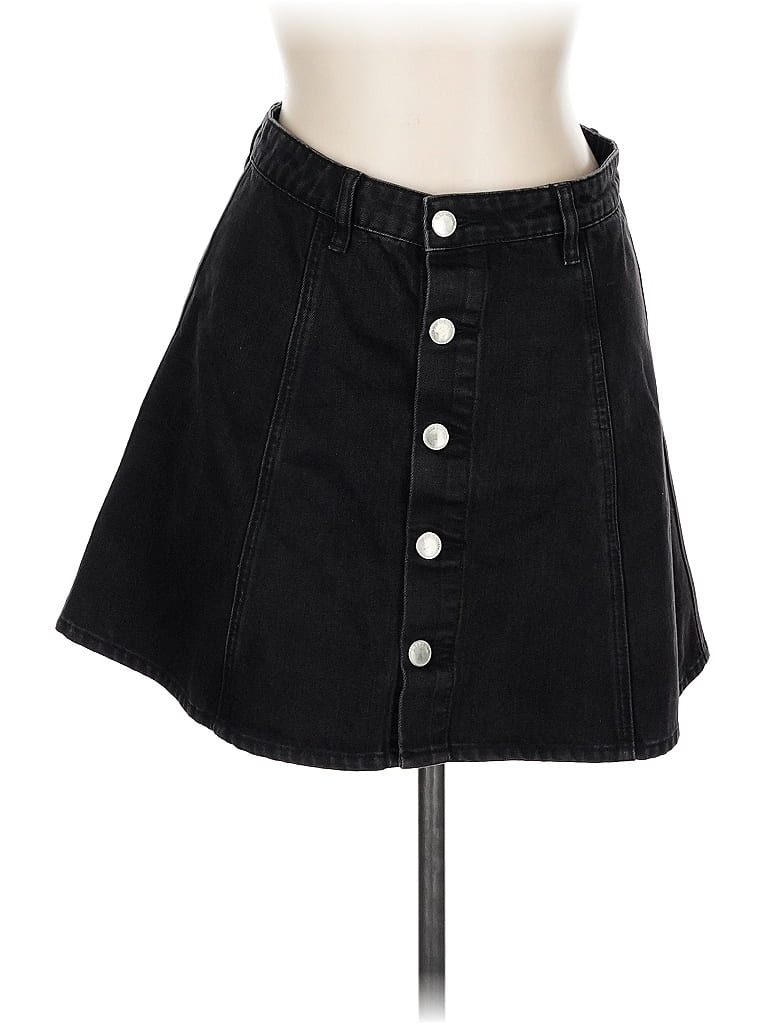 RES Denim Solid Black Denim Skirt Size 30 waist - photo 1