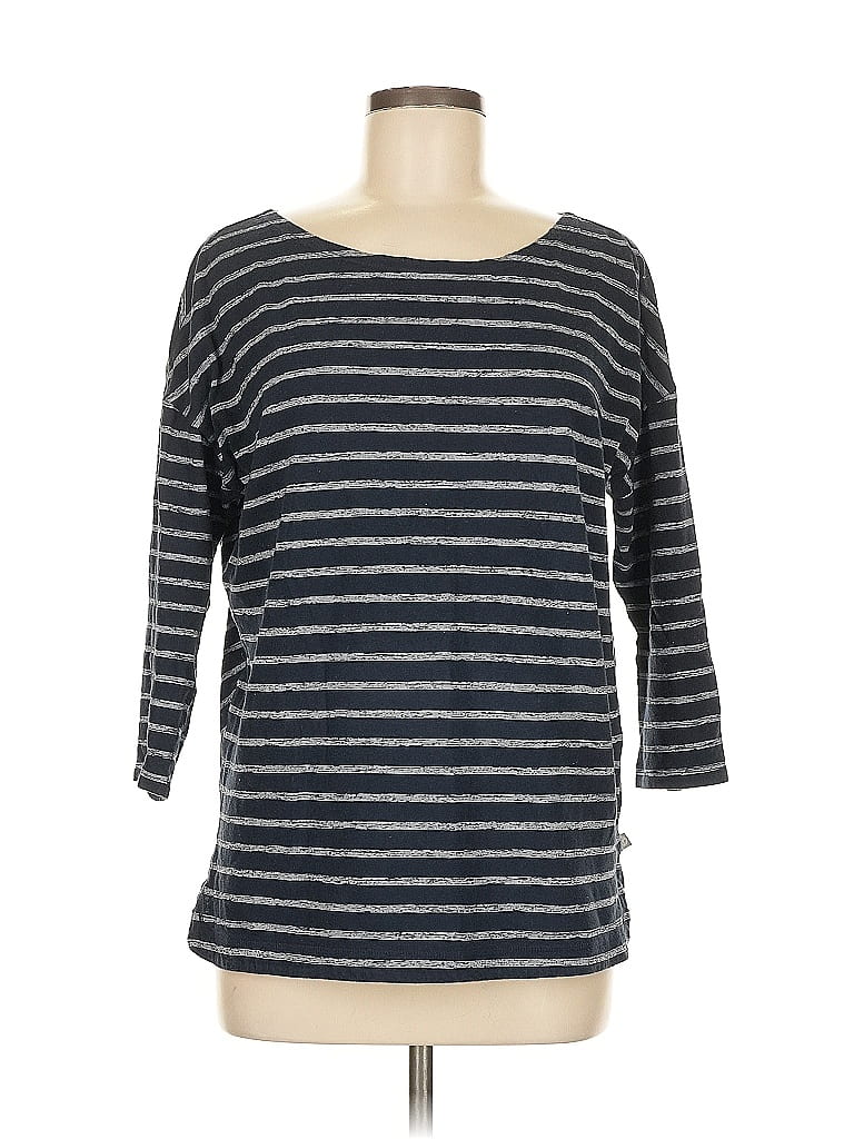 Pre-owned T By Talbots 3/4 Sleeve T-shirt In Gray