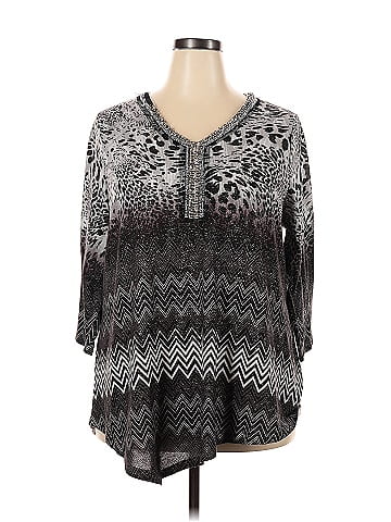 French Blu 3/4 Sleeve Blouse (view 1)