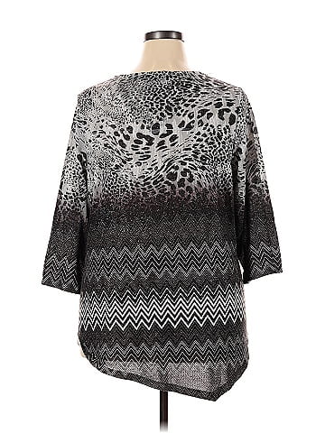 French Blu 3/4 Sleeve Blouse (view 2)