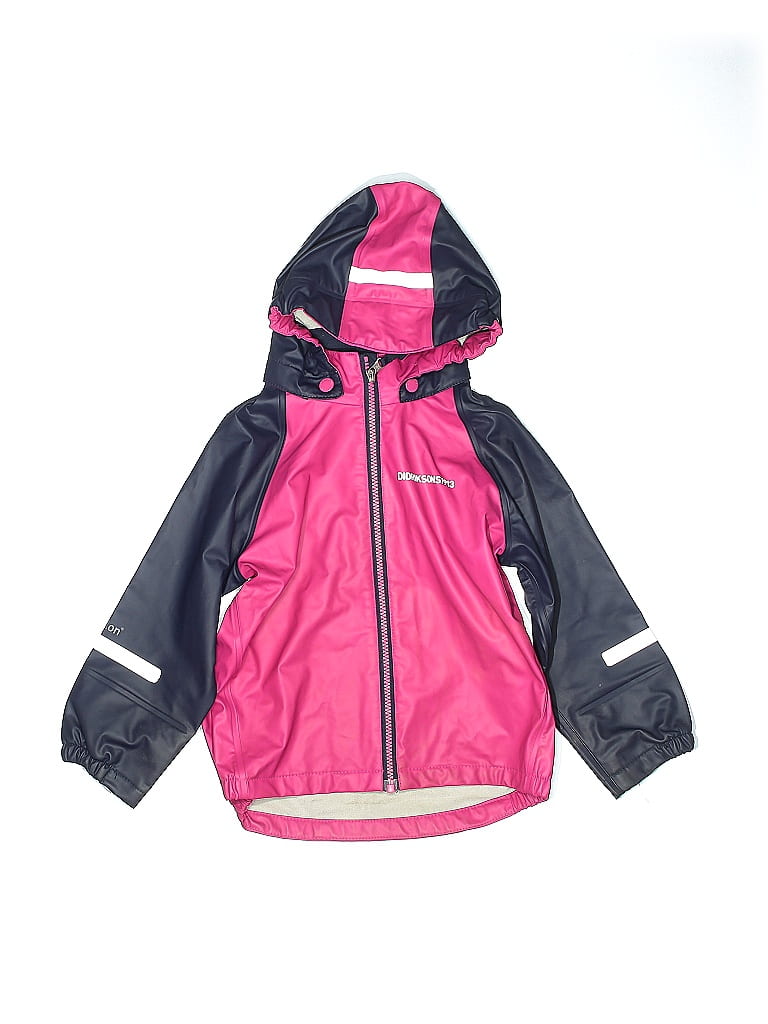 Assorted Brands 100% Polyurethane Color Block Pink Raincoat Size 100 ...