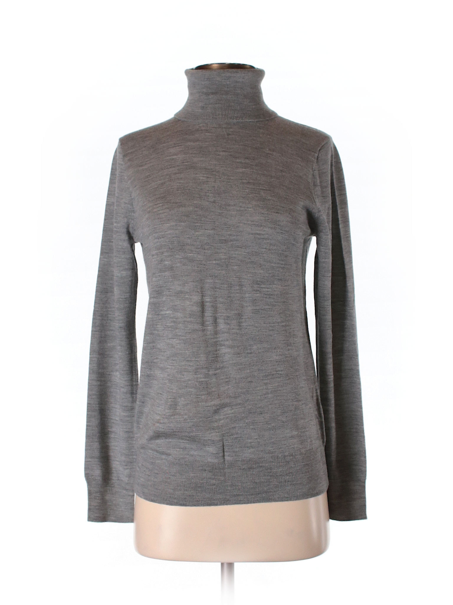 J. Crew 100% Merino Wool Solid Gray Wool Pullover Sweater Size S - 73% ...
