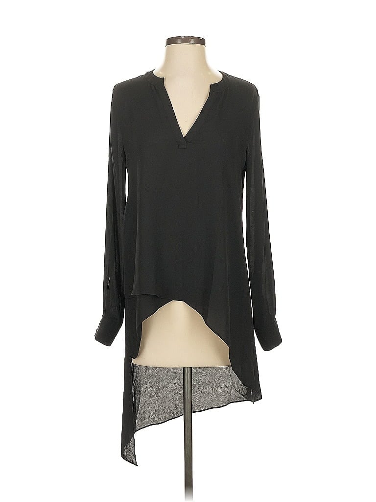 Pre-owned Bcbgmaxazria Long Sleeve Blouse In Black