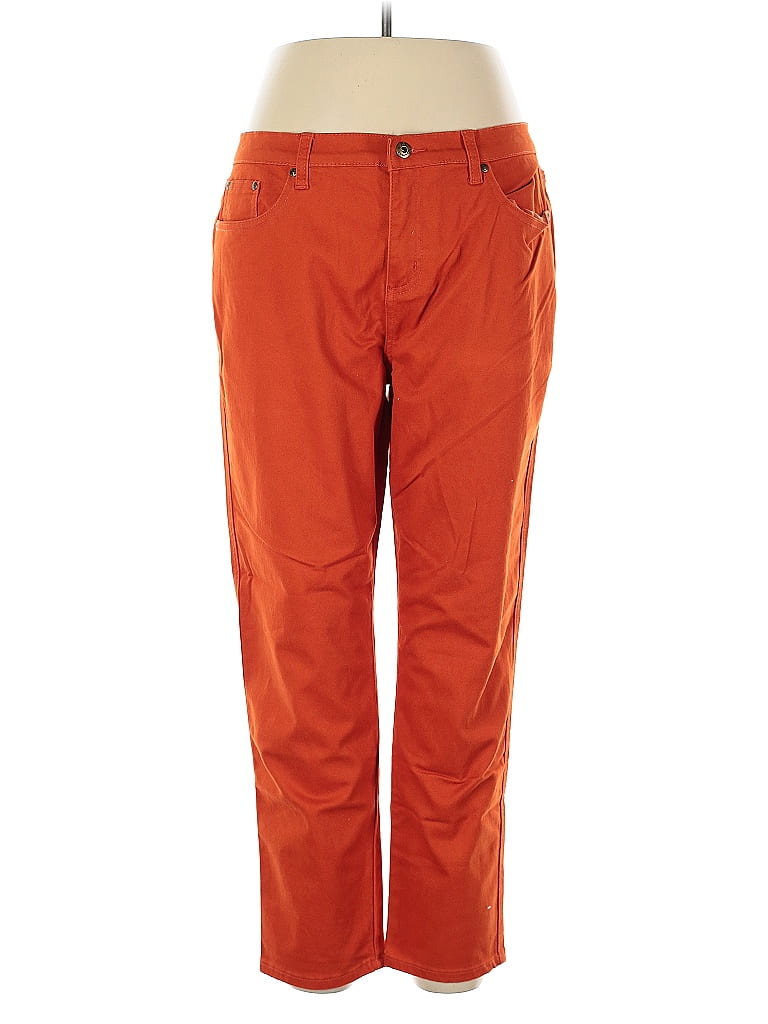 DG^2 by Diane Gilman Orange Jeans Size 16 (petite) - photo 1
