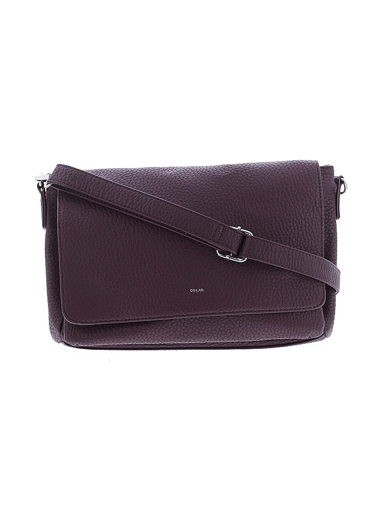 Co-Lab 100% Polyurethane Purple Burgundy Crossbody Bag One size - photo 1