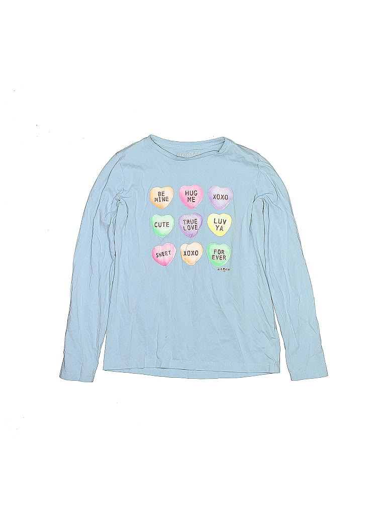 Crewcuts Outlet 100% Cotton Blue Long Sleeve T-Shirt Size 10 - photo 1