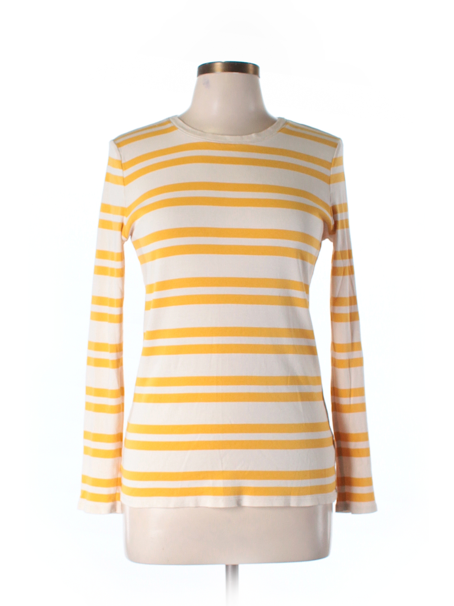 Merona 100% Cotton Stripes Beige Long Sleeve T-Shirt Size L - 50% off ...