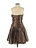 Halston Heritage Metallic Brown Tan Cocktail Dress Size 0 - photo 2
