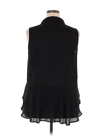 SHEIN Frenchy Plus Solid Fold Pleated Detail Sleeveless Blouse SHEIN Malaysia