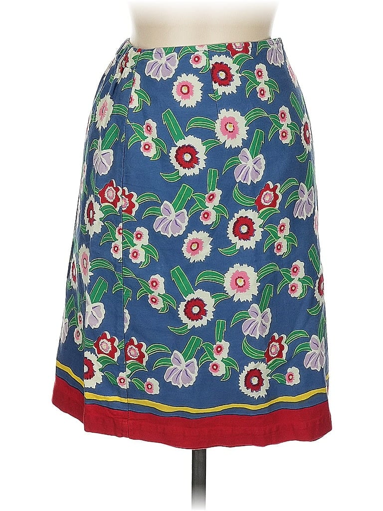 220 Hickory 100% Cotton Print Blue Casual Skirt Size S - photo 1