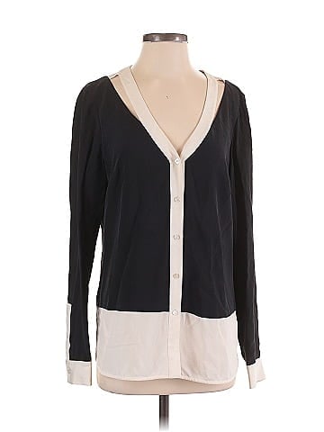 Rachel Roy Long Sleeve Silk Top (view 1)