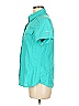 Habitat 100% Nylon Teal Short Sleeve Button-Down Shirt Size M - photo 5