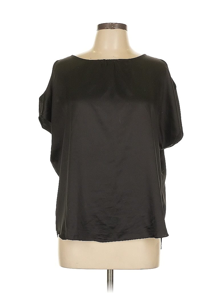Pre-owned Assorted Brands Short Sleeve Blouse In Black