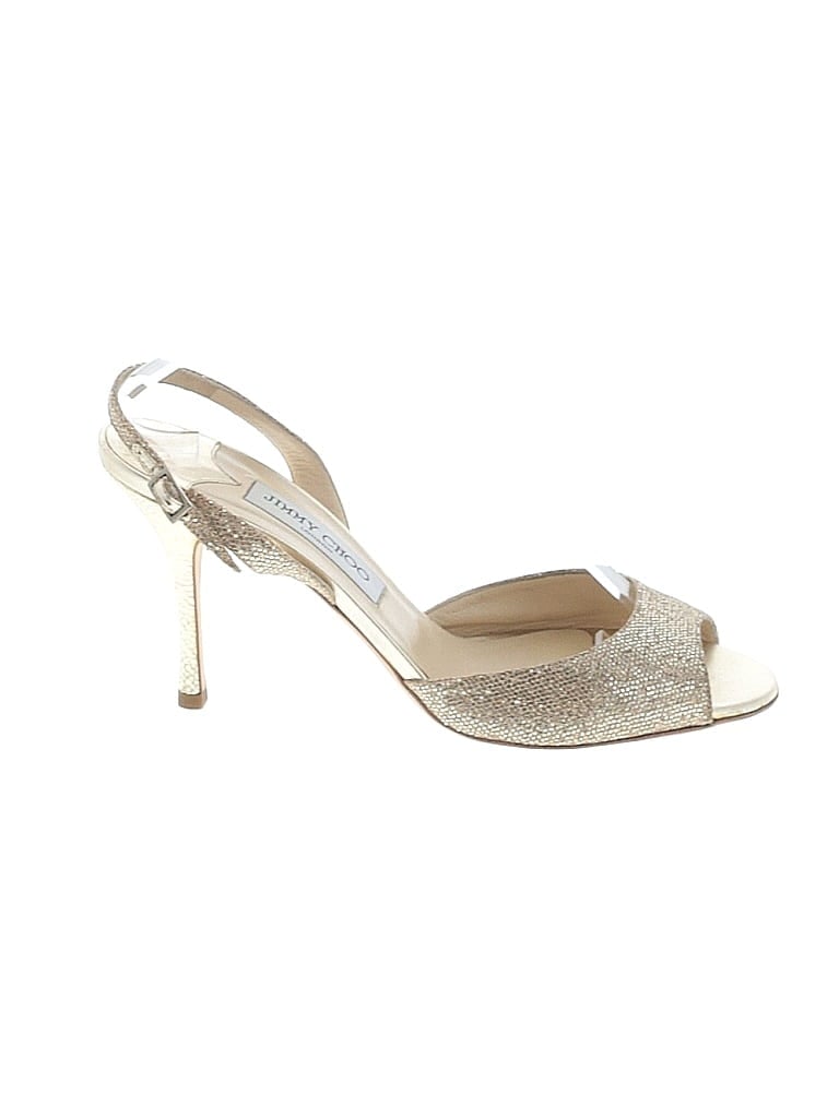 Jimmy Choo Ivory Gold Heels Size EU 39 - photo 1