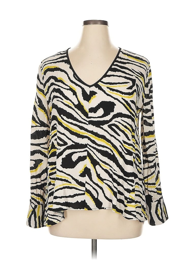 Pre-owned Alythea Long Sleeve Blouse In Yellow