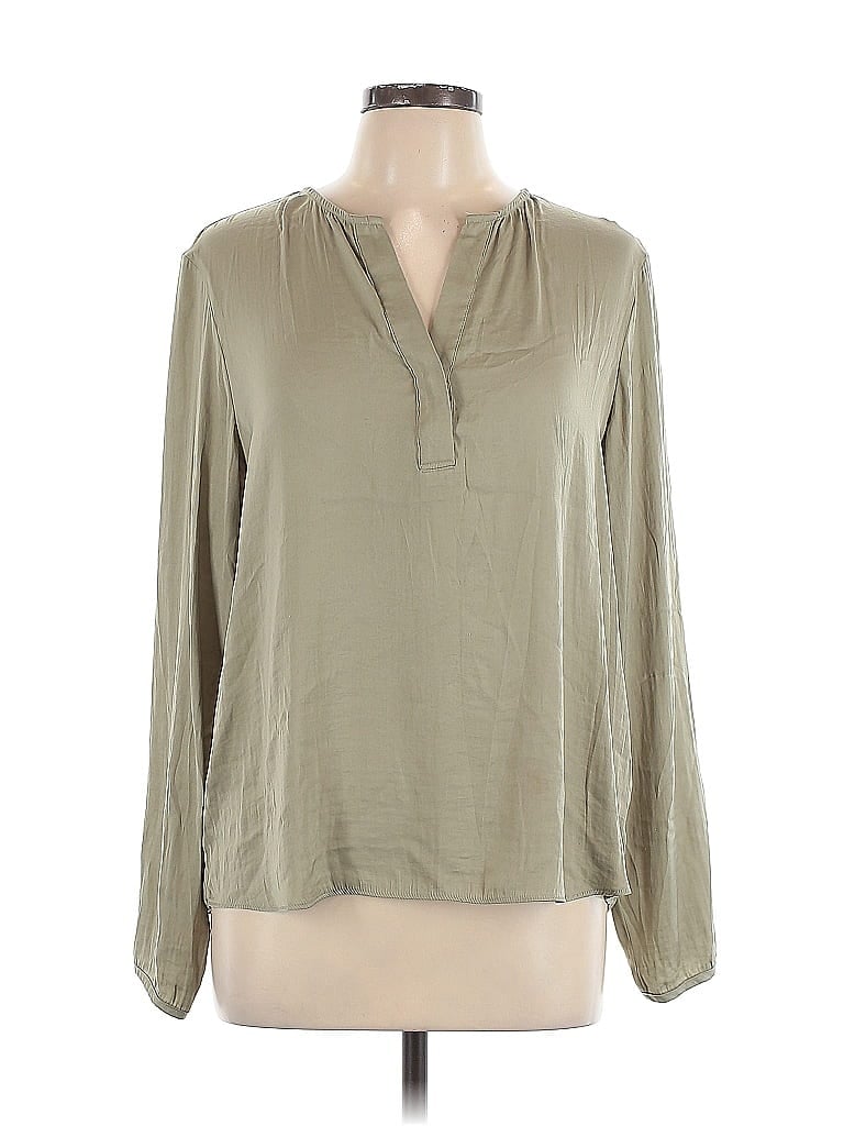 Pre-owned Maison D' Amelie Long Sleeve Blouse In Brown