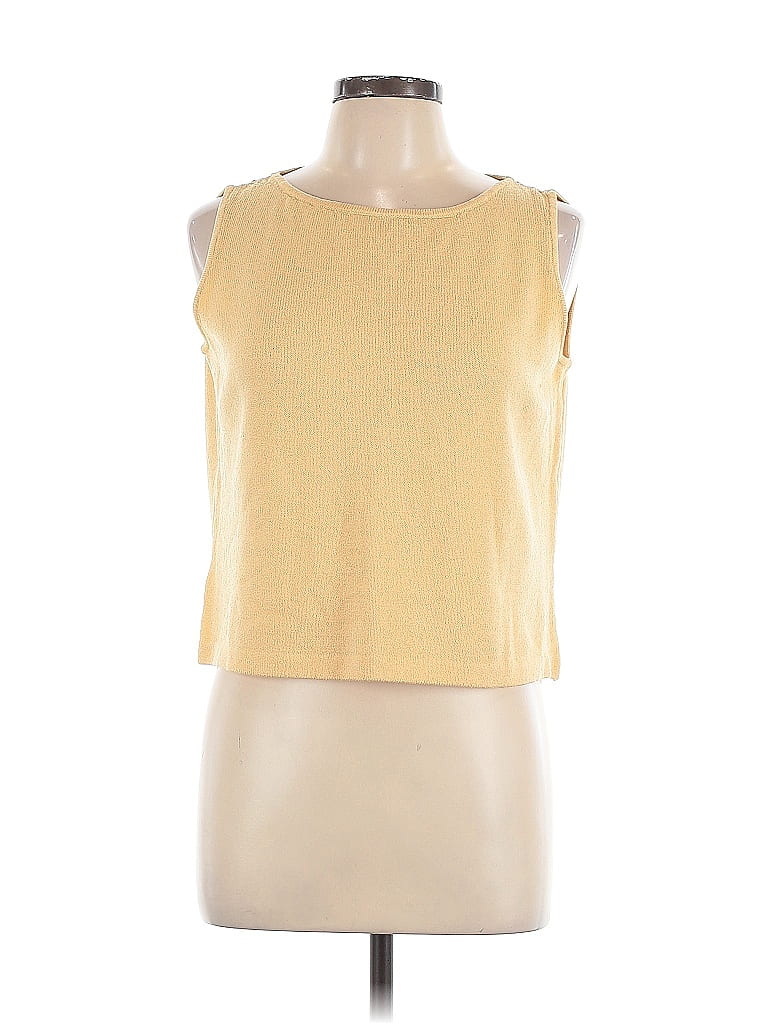 St. John Gold Sleeveless T-Shirt Size L - photo 1