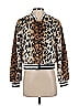 Jack by BB Dakota Animal Print Gold Brown Faux Fur Jacket Size S - photo 1