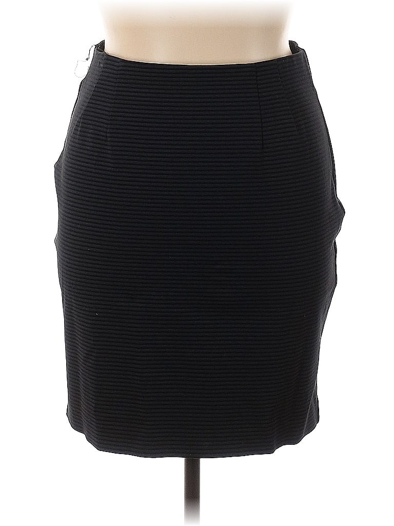 Amanda + Chelsea Solid Black Casual Skirt Size 14 - photo 1