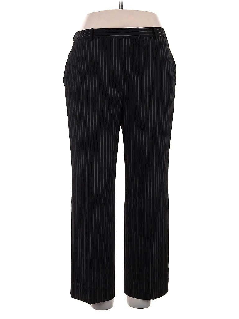 Ann Taylor Factory Stripes Black Dress Pants Size 14 - photo 1