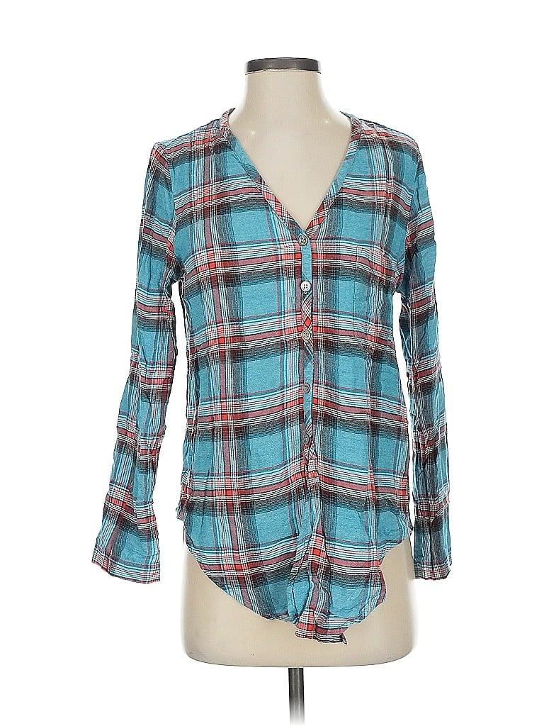 Click to view more detailed imagery on our partner's website Pre-owned Karen Kane Long Sleeve Blouse In Blue