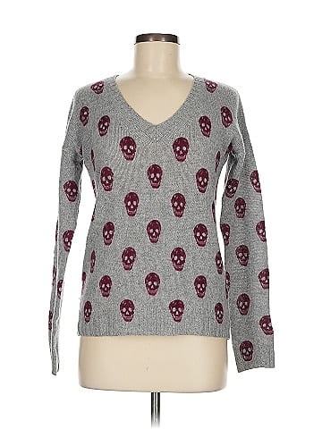 Skull Cashmere Pullover Sweater (view 1)