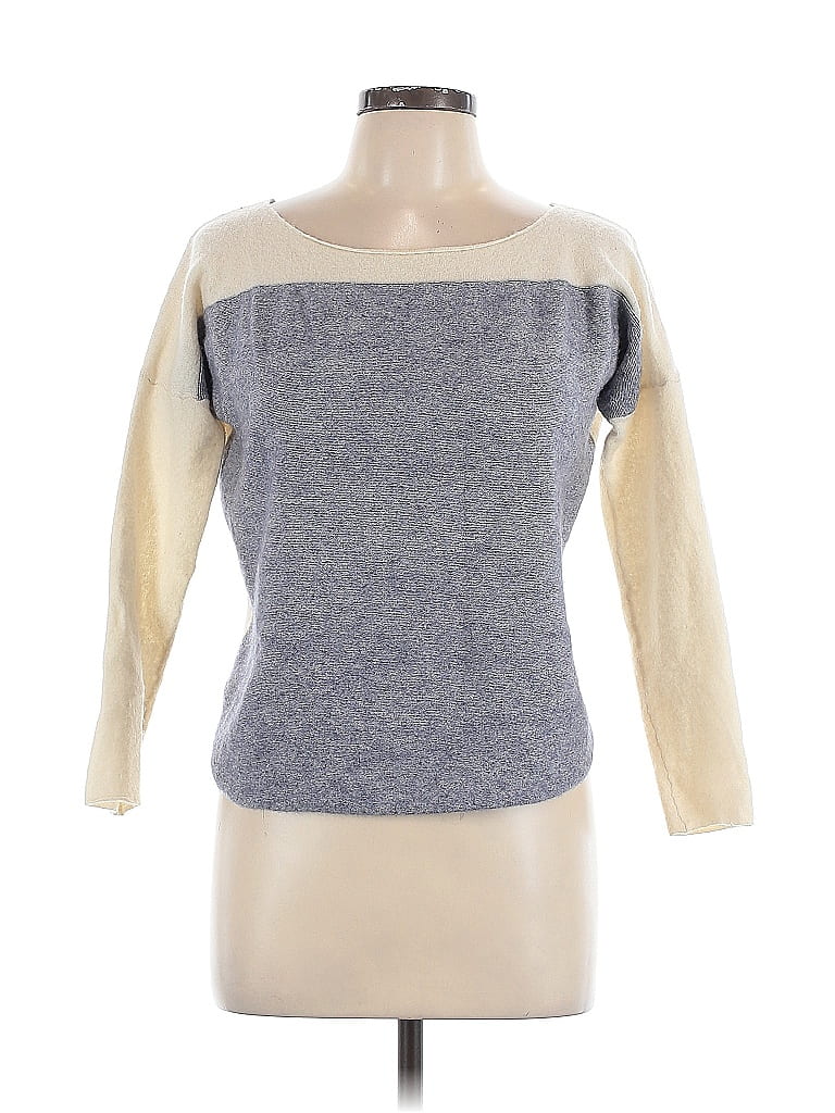 Pre-owned Vince 3/4 Sleeve Top Gray Boatneck Tops