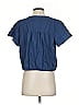 Pact 100% Organic Cotton Blue Short Sleeve Blouse Size S - photo 2