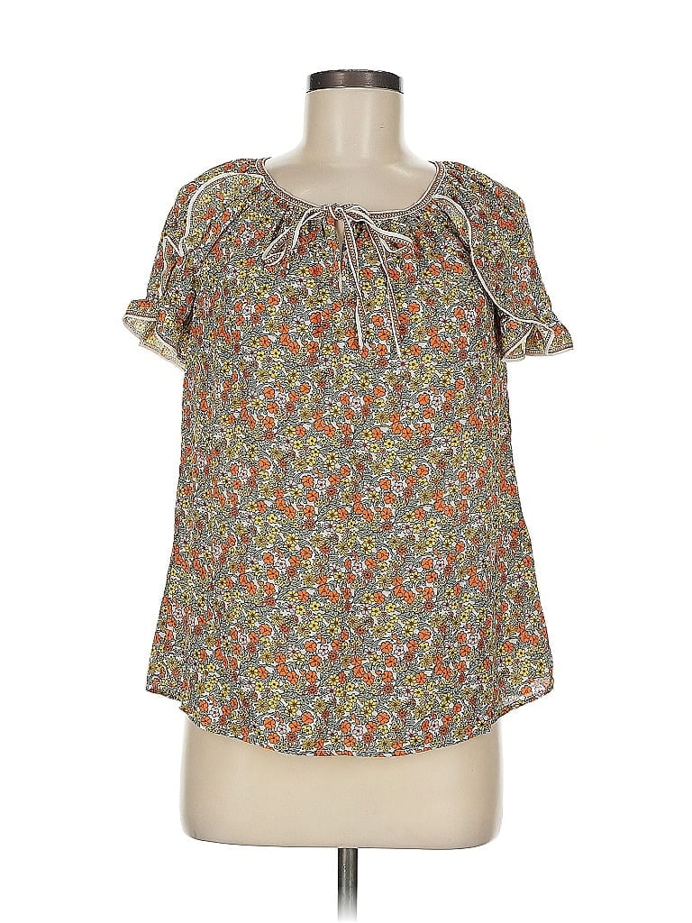 Max Studio Short Sleeve Blouse In Multi