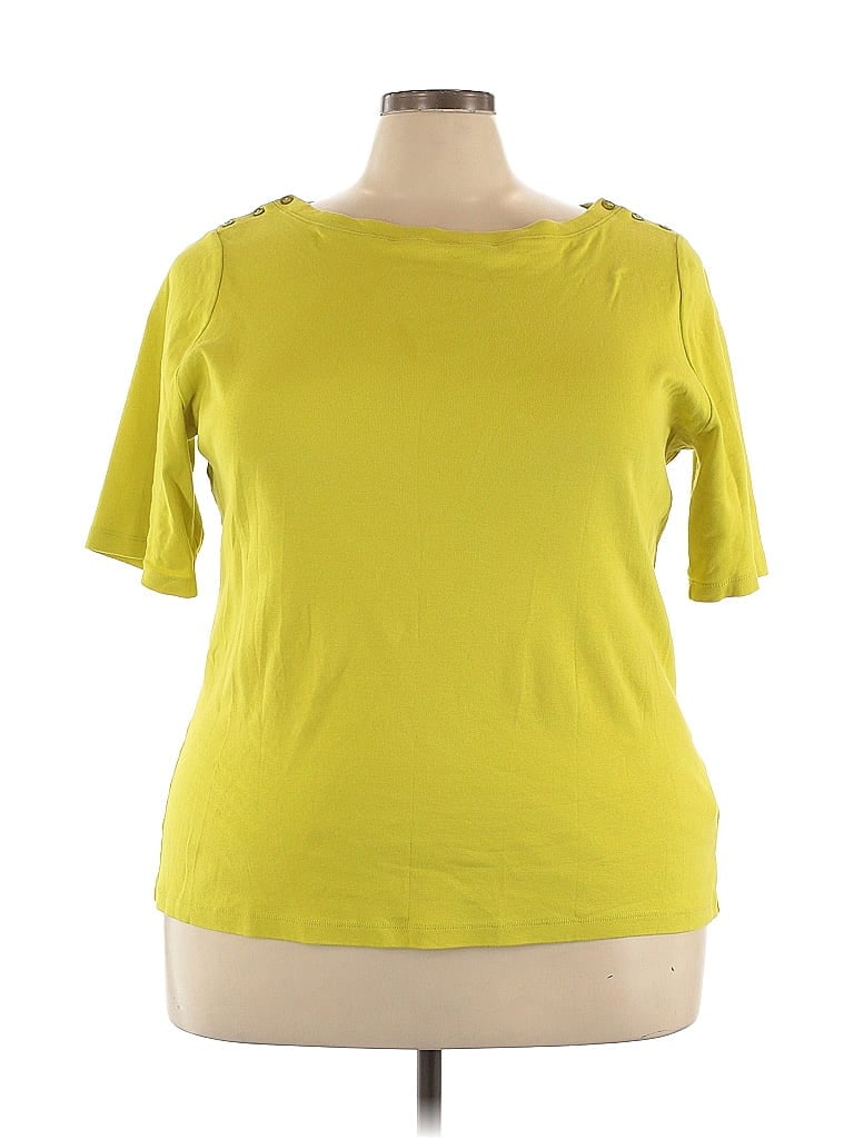 Pre-owned Jones New York Sport Short Sleeve T-shirt In Yellow