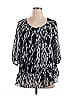 ECI 100% Polyester Black 3/4 Sleeve Blouse Size 14 - photo 1