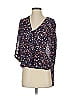 WAYF 100% Polyester Blue 3/4 Sleeve Blouse Size XS - photo 1