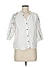 Tasha Polizzi Collection 100% Cotton White 3/4 Sleeve Button-Down Shirt Size M - photo 1