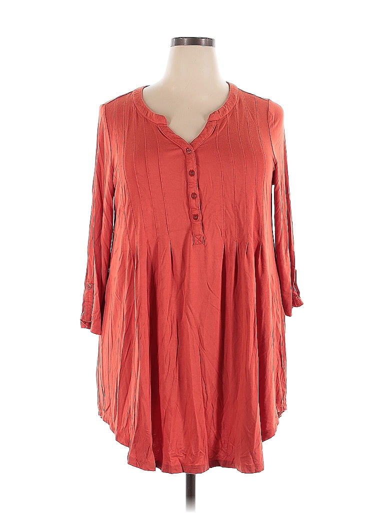 Woman Within Orange Casual Dress Size 18 - photo 1