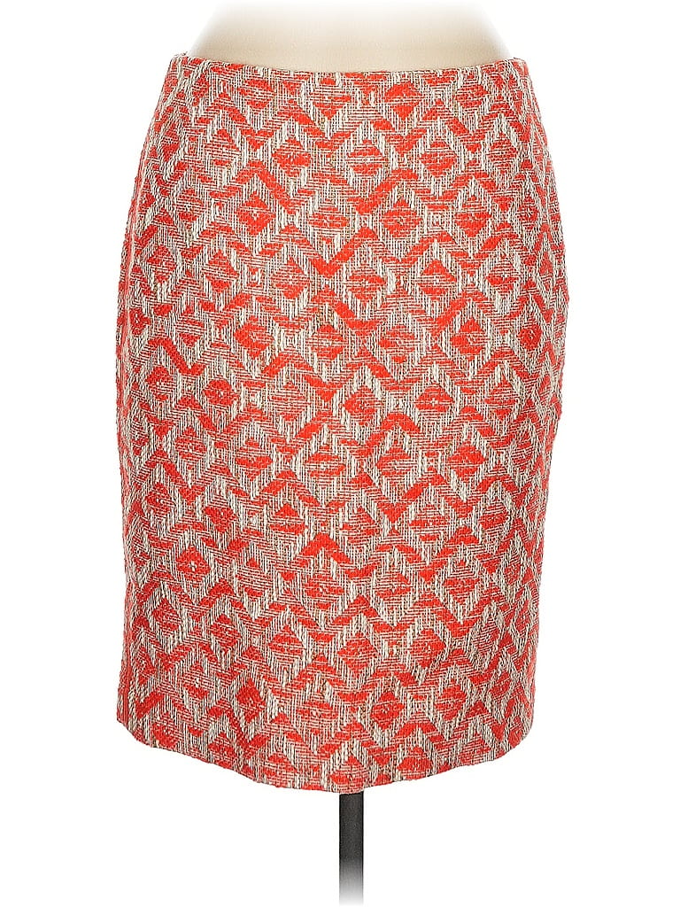 Pre-owned Lafayette 148 Casual Skirt In Orange