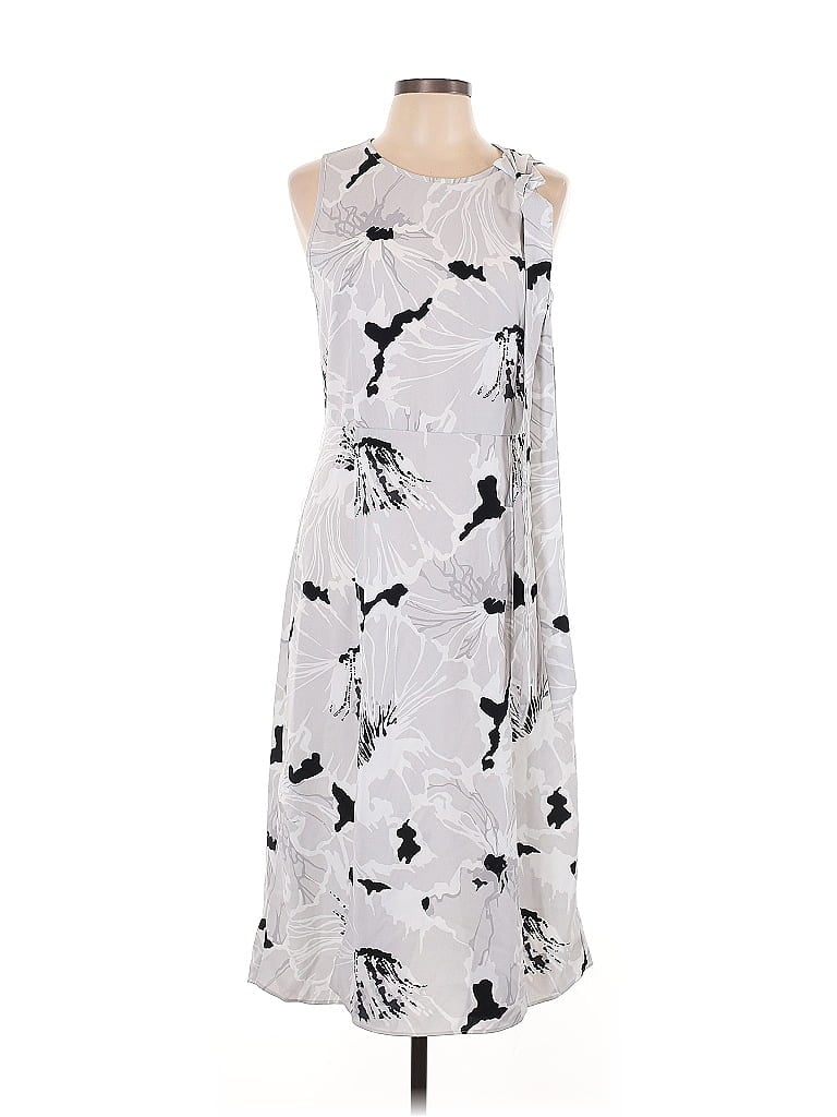 Ann Taylor Factory Graphic Gray Casual Dress Size 10 - photo 1