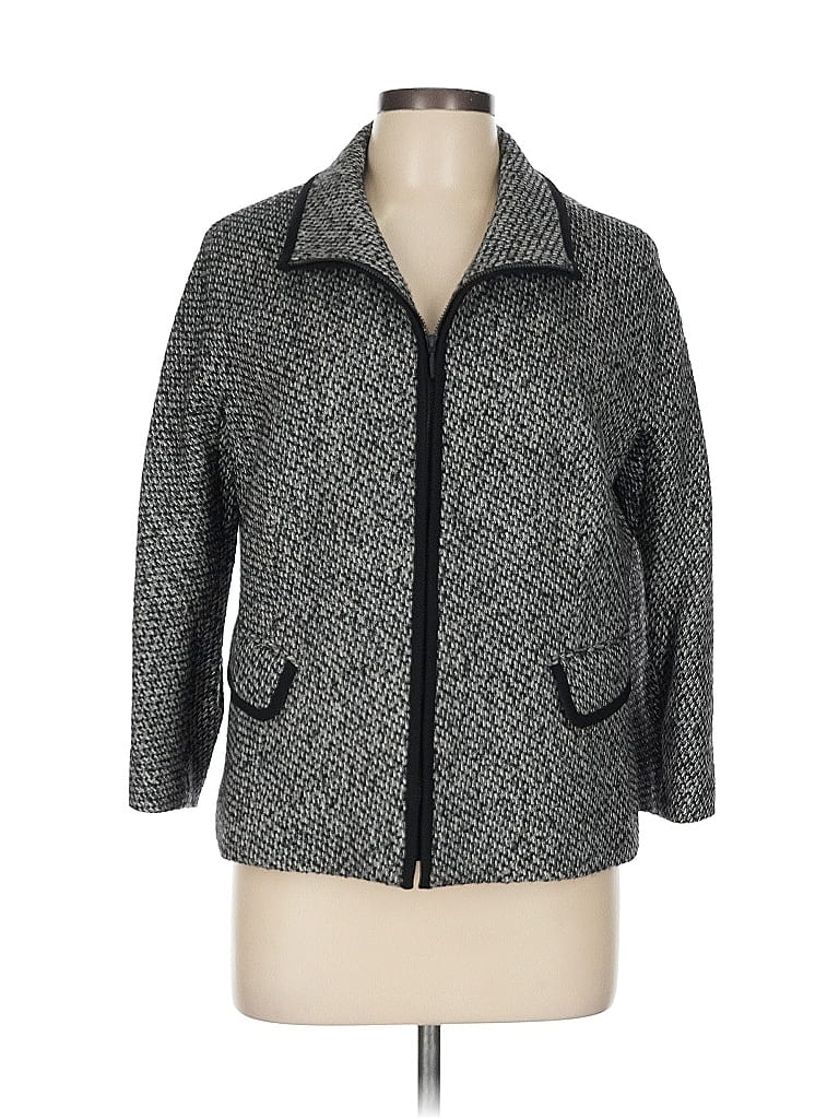 Pre-owned Lafayette 148 Wool Coat In Gray