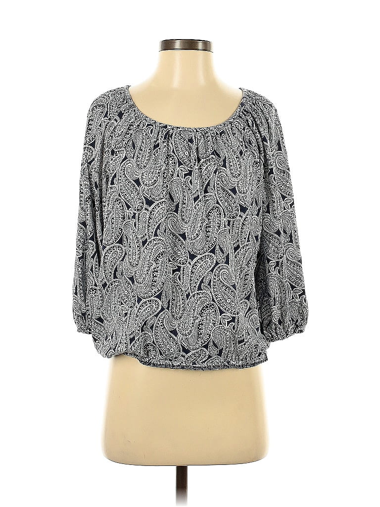 Click to view more detailed imagery on our partner's website Pre-owned Michael Michael Kors 3/4 Sleeve Blouse In Gray