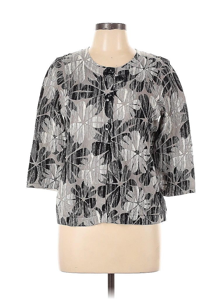 Click to view more detailed imagery on our partner's website Pre-owned Designers Originals 3/4 Sleeve Blouse In Silver