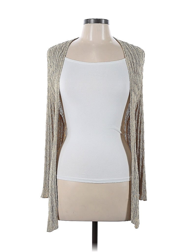 Pre-owned Chico's Cardigan Sweater In Silver