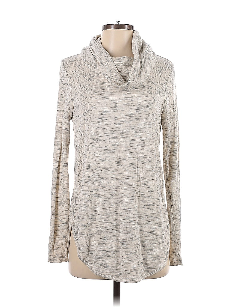 Pre-owned Ann Taylor Loft Outlet Long Sleeve Turtleneck In Gray