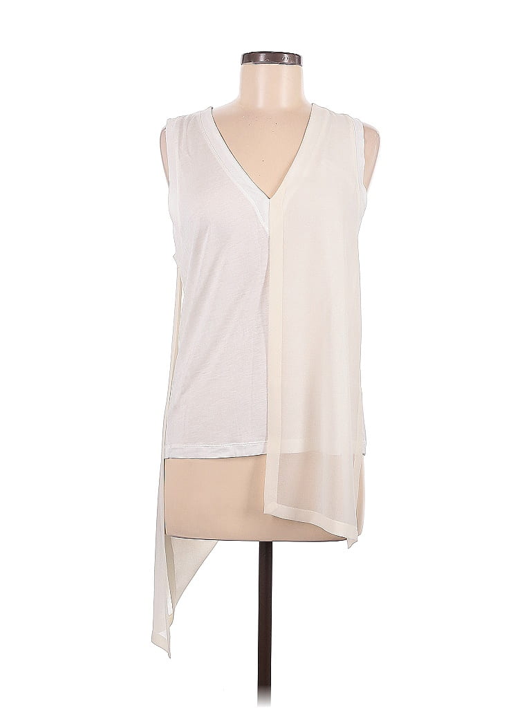 Halston Heritage 100% Rayon Ivory Sleeveless Blouse Size M - photo 1