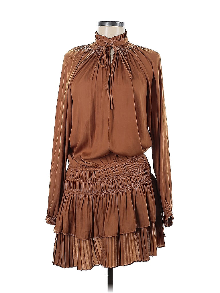 Mustard Seed 100% Polyester Brown Tan Casual Dress Size M - photo 1